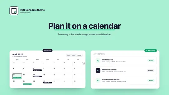 PRO Schedule theme ‑ Boostapps screenshot