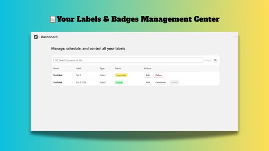 Label &amp; Badge Manager screenshot