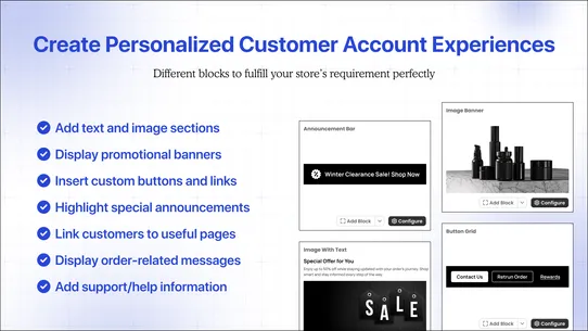 LEO ‑ Customer Account Blocks screenshot