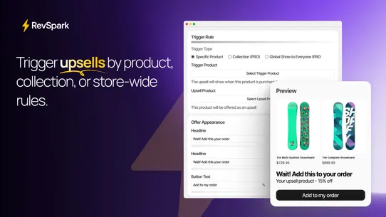 RevSpark‑Thank you Page Upsell screenshot