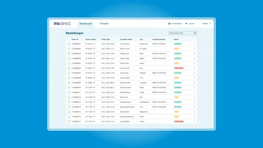 MS Direct Fulfillment screenshot