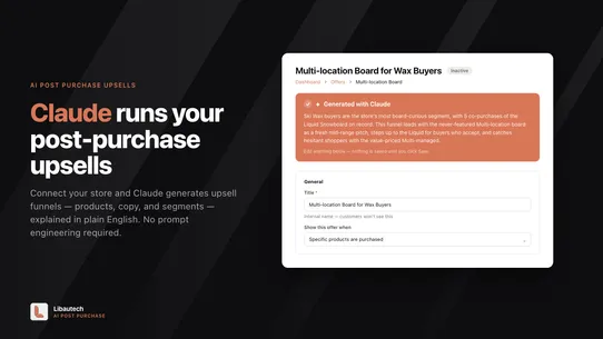 Libautech ‑ AI Post Purchase screenshot
