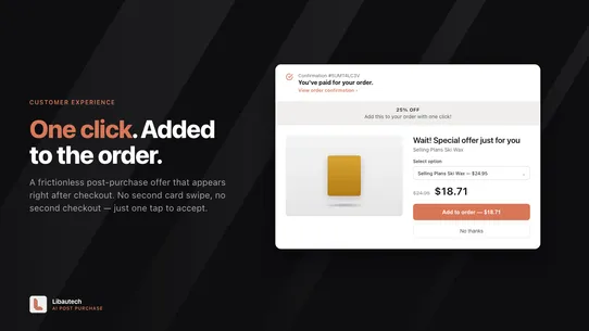 Libautech ‑ AI Post Purchase screenshot