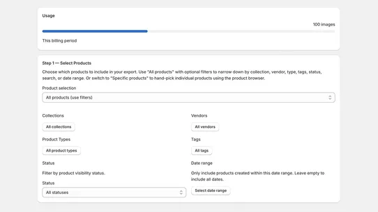 Vast ‑ Export Product Images screenshot