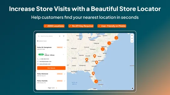 Pollux ‑ Store Locator Map screenshot
