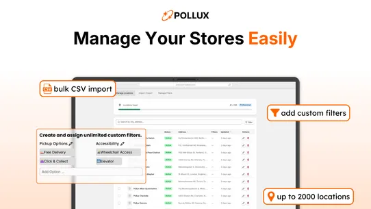 Pollux ‑ Store Locator Map screenshot