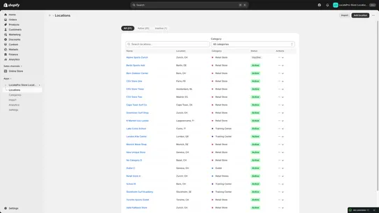 Cruxnauts Store Locator screenshot