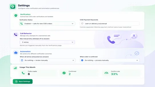 Verifyio ‑ COD Voice Verify screenshot