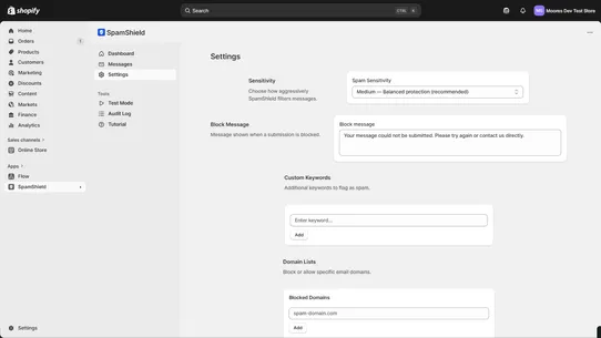 SpamShield screenshot
