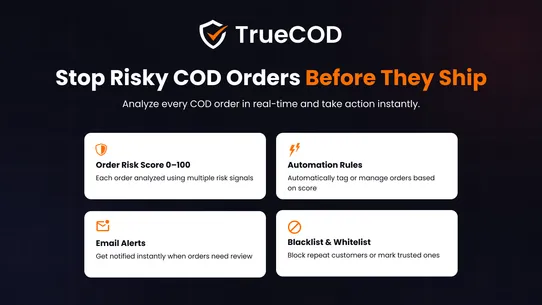 TrueCOD ‑ COD Fraud Protection screenshot
