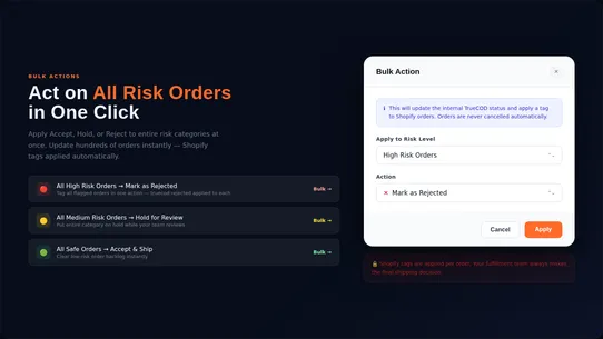 TrueCOD ‑ COD Fraud Protection screenshot