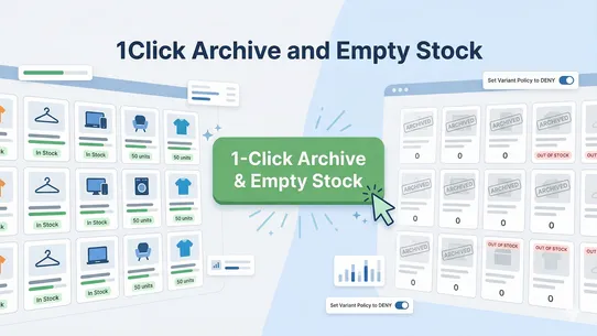 1Click Archive and Empty Stock screenshot