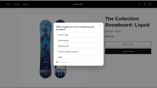 Leavio — Exit Survey screenshot