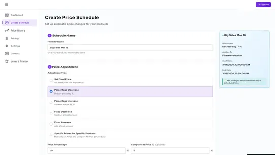 5P Auto Price Scheduler screenshot