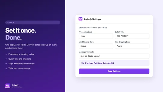 Arrively by Win‑Win Apps screenshot