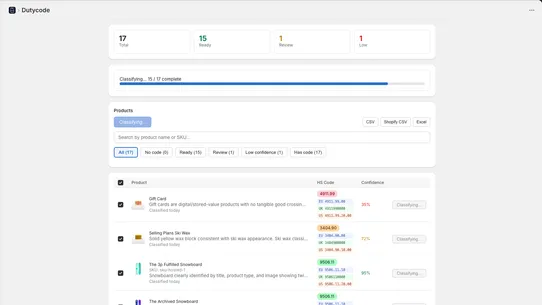 Dutycode screenshot