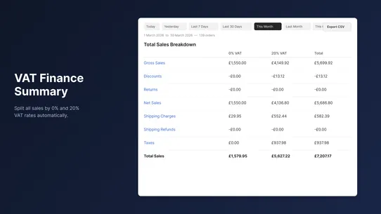 Weblegs VAT Reporter screenshot