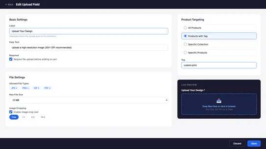 QuickFiles — File Uploads screenshot