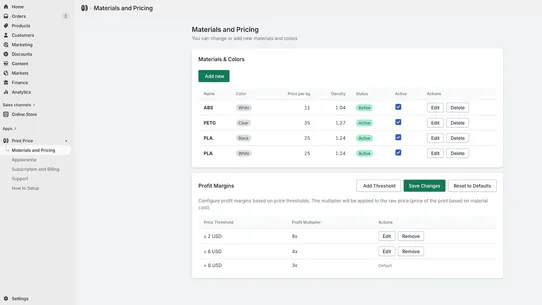 PrintPrice ‑ Easy 3d printing screenshot