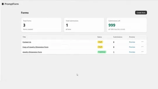 PromptForm screenshot