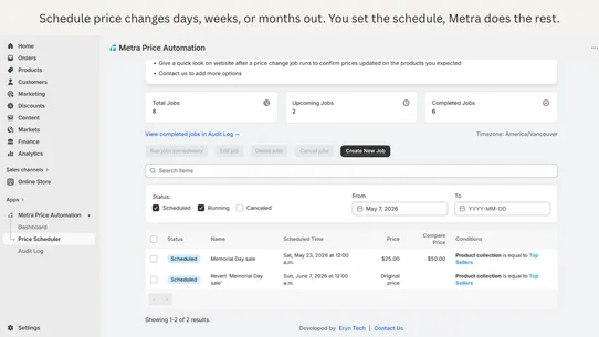 Metra Price Automation screenshot