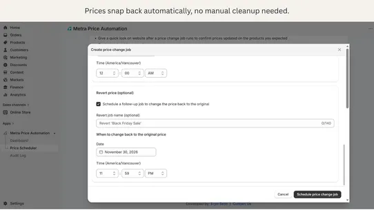 Metra Price Automation screenshot