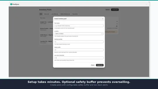 PoolSync: Shared Inventory screenshot