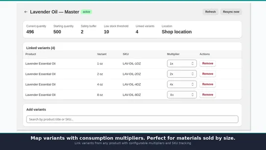 PoolSync: Shared Inventory screenshot