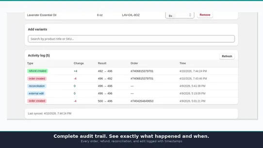 PoolSync: Shared Inventory screenshot