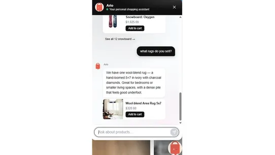 Ario — AI Shopping Assistant screenshot