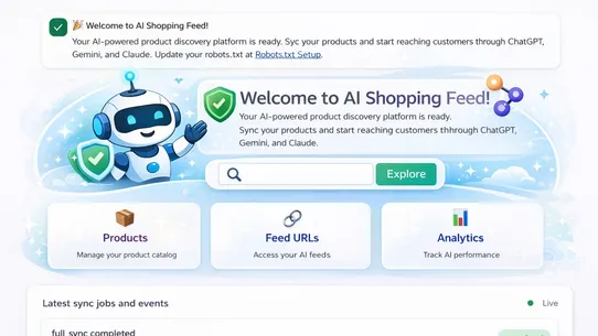 AI Shopping Feed‑ Sync with AI screenshot
