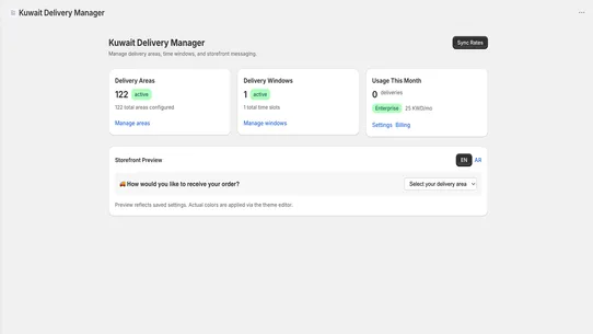 Kuwait Delivery Manager screenshot
