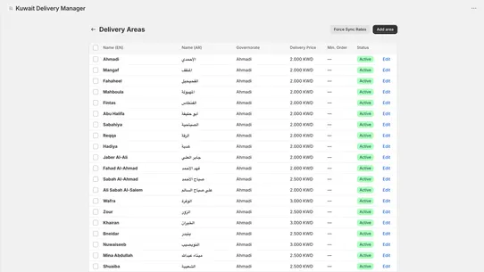 Kuwait Delivery Manager screenshot