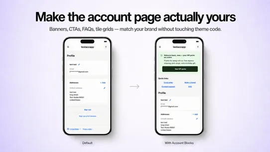 Account Blocks: Make it yours screenshot