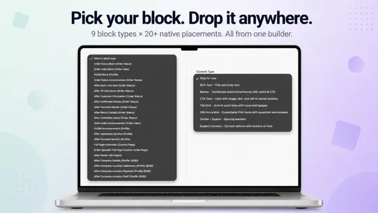 Account Blocks: Make it yours screenshot
