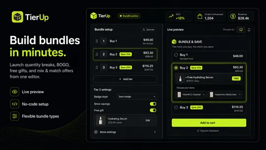 TierUp Bundles Quantity Breaks screenshot