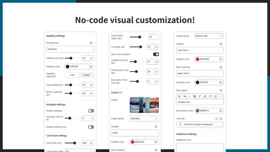 UR: Image With Text Carousel screenshot