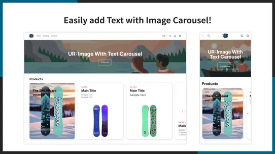 UR: Image With Text Carousel screenshot