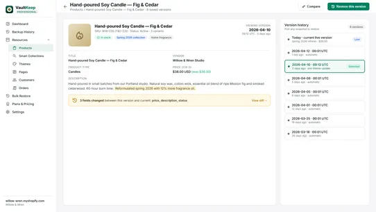 VaultKeep ‑ Backup and Restore screenshot