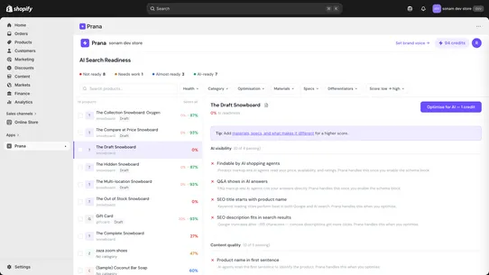Prana — Be AI Search Ready screenshot