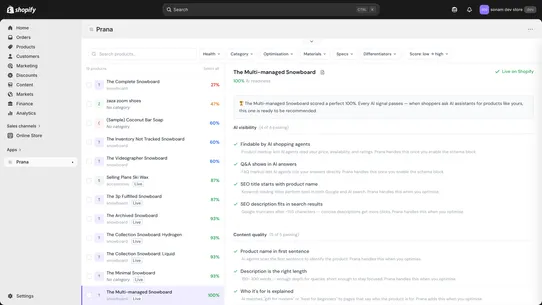 Prana — Be AI Search Ready screenshot