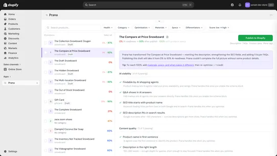Prana — Be AI Search Ready screenshot