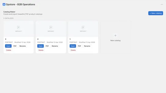 Opstore ‑ B2B Operations screenshot