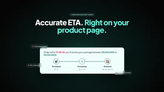 Nexora Estimated Delivery Date screenshot