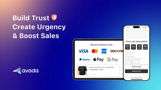 Avada Trust Badges &amp; Upsell screenshot