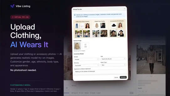Vibe Listing: AI Image &amp; SEO screenshot