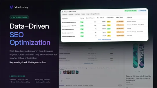 Vibe Listing: AI Image &amp; SEO screenshot