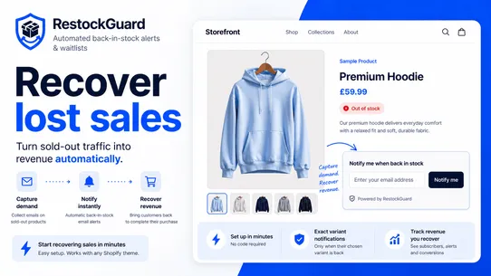 RestockGuard ‑ Stock Alerts screenshot