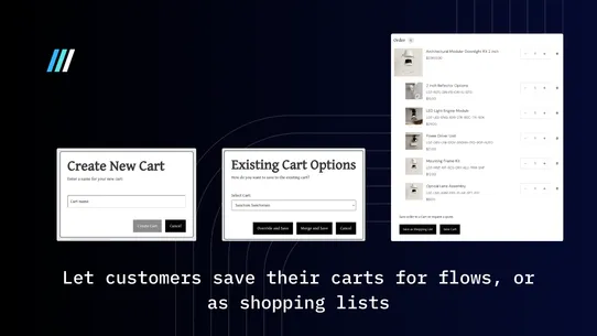 Extend B2B Shared Carts screenshot