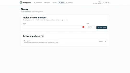 PackProof Packing Video Record screenshot